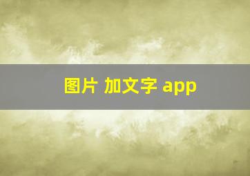 图片 加文字 app